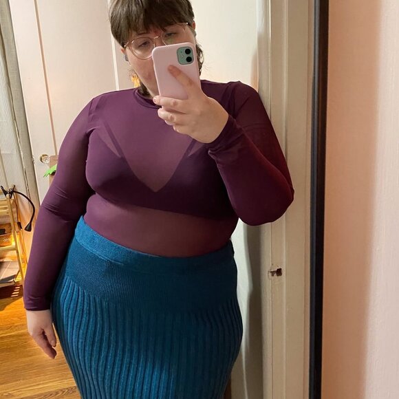 Plus Size Mesh Bodysuit - Picture 3 of 3